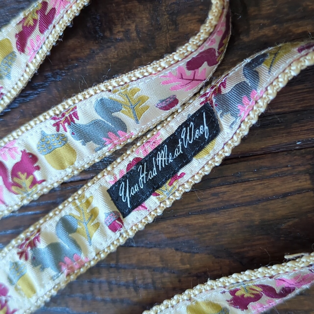 YOU HAD ME AT WOOF I Fall Autumn Squirrel Themed Dog Leash and Collar from Etsy - Picture 10 of 11